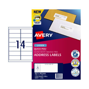 Avery Laser Label Shipping Quick Peel L7163 99.1x38.1 14Up Pk100