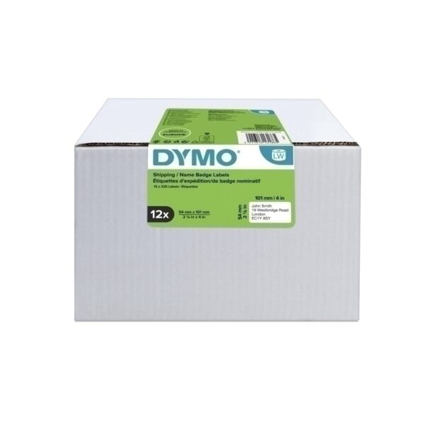 DYMO 0722420 LW ADDRESS LABELS 54 X 101MM WHITE ROLL 220 BOX 12