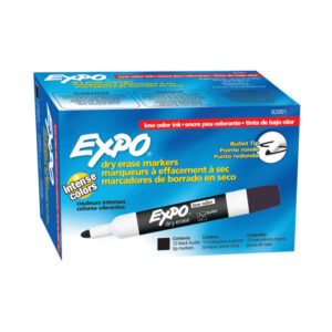 Expo Whiteboard Marker Dry Erase Bullet Tip Black