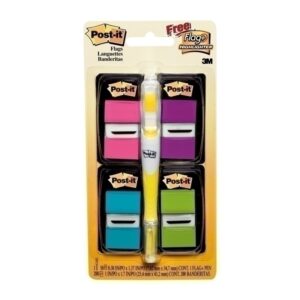 Post-It Flags Bright Colours with Highlighter 25 x 43mm - Value Pack