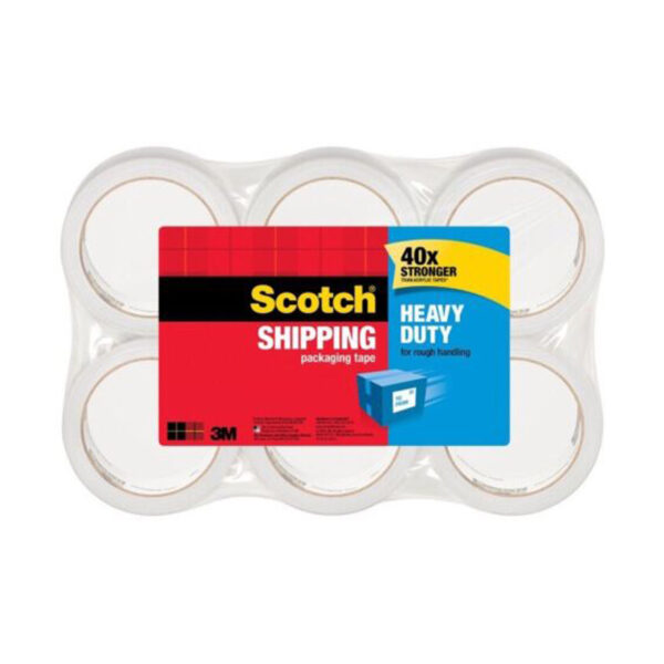 Scotch Heavy Duty Shipping Tape 48mm x 50M Clear 6 Pack