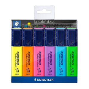 Staedtler Highlighter Textsurfer Assorted 6 Colours P/N 364 WP6