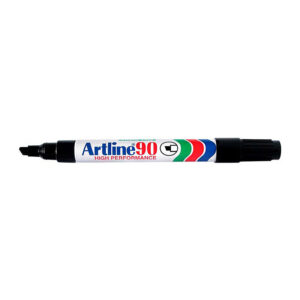 Artline 90 Permanent Marker 5mm Chisel Black Bx12