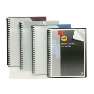 Marbig Refillable Display Book 20 Pocket Clear/Blu