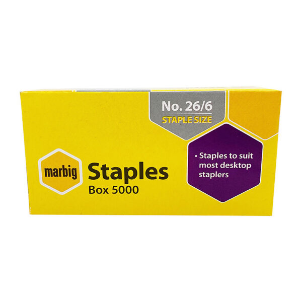 Marbig Staples 26 6mm Bx5000