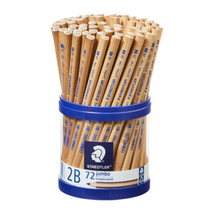 Staedtler Natural Jumbo Triangular 2B Pencil - Cup of 72