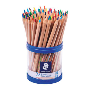 Staedtler Natural Jumbo Triangular Colour Pencils - Cup of 72 - Assorted Colours