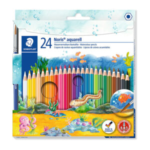 Staedtler Noris Club Aquarell Watercolour Pencils - Box of 24 - Assorted Colours