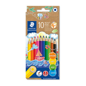 Staedtler Noris Club MAXI Learner Colour Pencils - Box of 10 - Assorted Colours